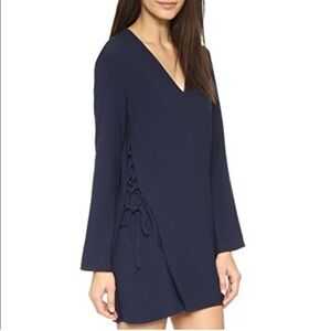 Finders Keepers Fly Away Dress in Navy Blue
